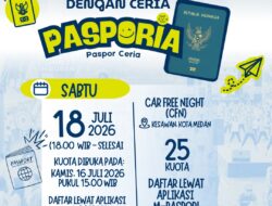 Imigrasi Polonia Hadirkan PASPORIA (Paspor Ceria) di Car Free Night Kesawan, Sediakan 25 Kuota Layanan Paspor