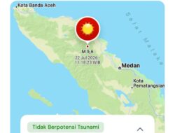 Gempa Magnitudo 5,6 Guncang Gayo Lues, Getaran Terasa Hingga Medan dan Sejumlah Wilayah Sumut
